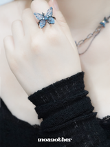 Blue Butterfly Ring