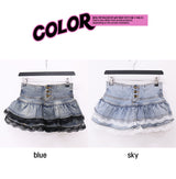 lace toto denim skirt (속바지/2color)