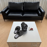 Croa Shoes (Dotty Black) Room Shoes