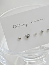 [5 set] heart and twinkle piercing set