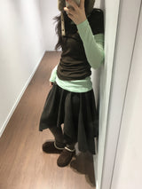 ピンストライプレッグウォーマー (3color)