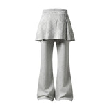 Check Layered Flare Pants
