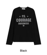 ティフィンクラックレタリングロングスリーブTシャツ