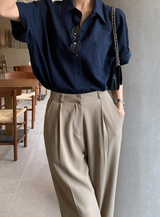 [Lè made] Lè made サマーリネンワイドスラックス / 3 colors