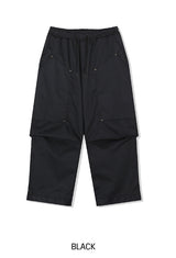 Heavy Double Knee Pintuck Wide String Pants