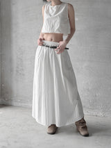 Cloud Nylon Belted Skirt