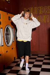 Concept Collegeカーシブロゴワッフルフーディー／メランジグレー [Unisex]