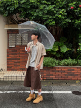 リニアストライプショートスリーブシャツ – M/L (3 Colors)