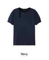 Rual Side Henley Neck Ringer Tee