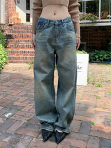 BACK POCKET WIDE JEANS