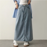  Sundy Charlang Cool Denim Long Skirt [Short & Basic Selection] Lyocell Fabric