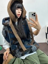 ヒーター❤カーゴオーバーロングバンディングパンツ 🩶🖤🤎💚4COLOR