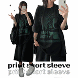 Seri lettering short-sleeved T-shirt (4 colors)
