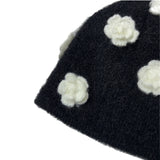 flower beanie (black)