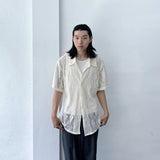 Geometric Openwork Shirt