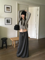 Mutin Jersey Maxi Long Skirt