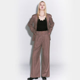 Wide-leg hook Trouser BEIGE