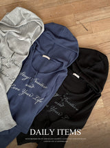ハーフボタン 深Uネック ワッフル フードTシャツ(3color)