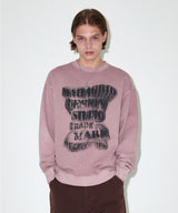 GRUNGE SLOGAN PIGMENT SWEATSHIRT