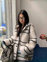 Style Hooded Wool Suede Coat