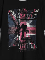 No.1295 never printing ringer half T (3color)