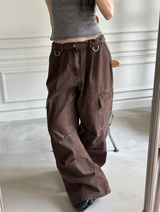 Pigment washing crop t-shirts(4color)