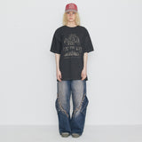 Into The Jungle Pigment Half Sleeve T Charcoal