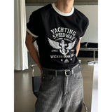 [MUSCLE FIT] オーシャンレース リンガーハーフTシャツ(3color)