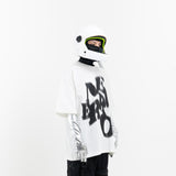 HIERARCHY STUDIOS New Error - White Blurry Oversized T-Shirt