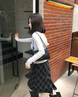 [ORIGINAL] Nouve Check Long Wool Skirt