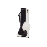 Boxing Velcro Lace-Up Heel(Black)