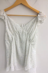 Flower chiffon blouse