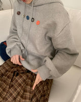 Ryutin Button Over Brushed Hoodie