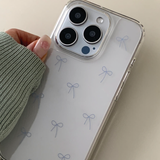 [made] blue ribbon pattern jelly hard case