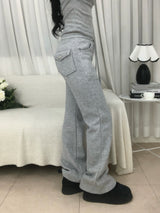 シルバースタッドブーツカットパンツ