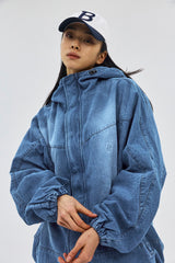 DSXBS WAX REAL DENIM HOODED JACKET