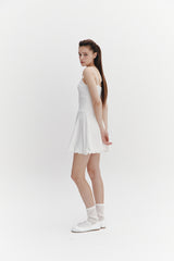 Wave Flare Dress Ivory