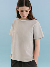 NUBASIC STANDARD ROUND NECK T-SHIRT GRAY
