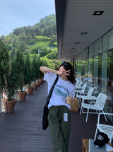 オターリネンストレートエラスティックウエストパンツ / 4 colors