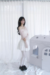 See-through layered lovely t-shirt