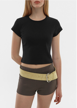 [B-BASIC] クールスタンダードラウンドクロップ半袖Tシャツ (2SIZE)