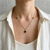 Obsidian Medallion Necklace