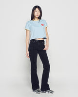 26SSウーマン テニス AC ベア クロップ ショートスリーブ リンガー Tシャツ