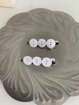 Three button silver hair-pin(1pcs)