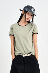 ストライプリンガーTシャツ