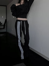 slim-fit bootcut track pants (2color)
