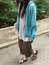Rimoha Summer Hood Knit Zip-Up