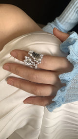 Pearl point open ring