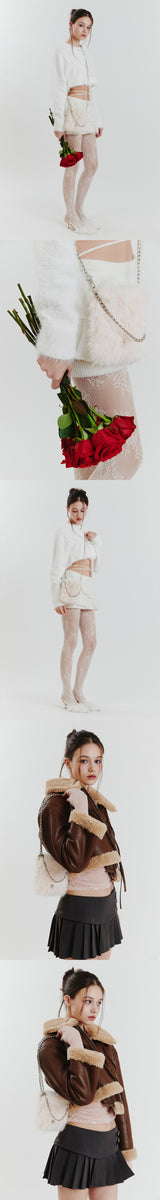 SOPHIA FUR MINI BAG pink