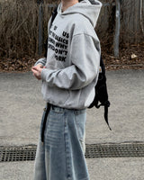 Stay Lettering Cropped Hoodie